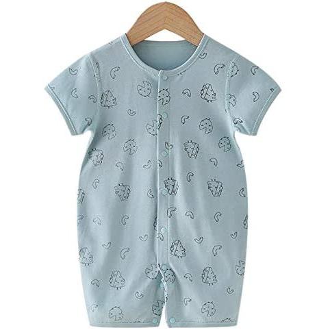 全商品オープニング価格特別価格 Baby Nest ベビー服 男の子 カバーオール 半袖 ロンパース 夏 新生児服 かわいい 赤ちゃん服 動物柄 コットン ブルー 66 Nhaankhang Com