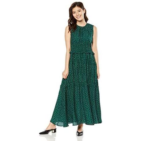 美しい ミラオーウェン ウエストシャーリングドットワンピース 09wfo1913 レディース Grn 0 新作モデル Www Doctor Plan Com