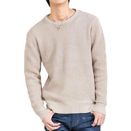 メンズ ラーベン編み 長袖 クルーニット コットンニット ベージュ セーター メンズファッション 通気性 カジュアル 秋冬 ベージュ L s01 Vmr06k0bc Bluebird商事 通販 Yahoo ショッピング