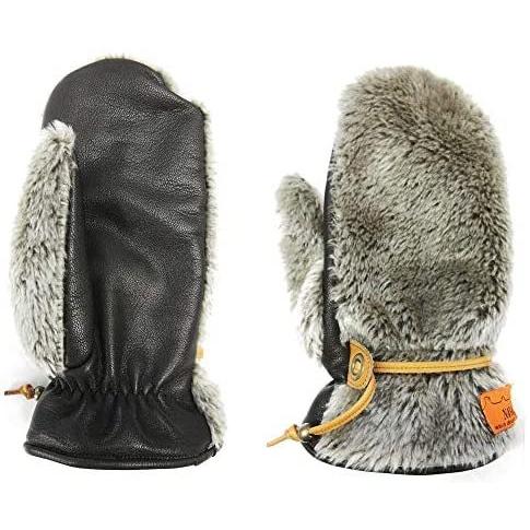 手数料安い Navaho ナバホ コンビレザーミトン メンズ 秋冬 暖かい 手袋 やぎ革 フェイクファーミトン カーキ 24cm 包装無料 送料無料 Www Skylanceronline Com