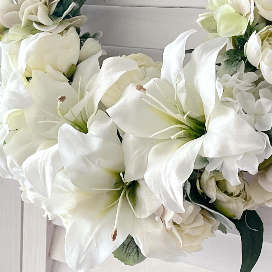 ブライダルリースブーケ・ブートニア ホワイトリリー 白百合の
