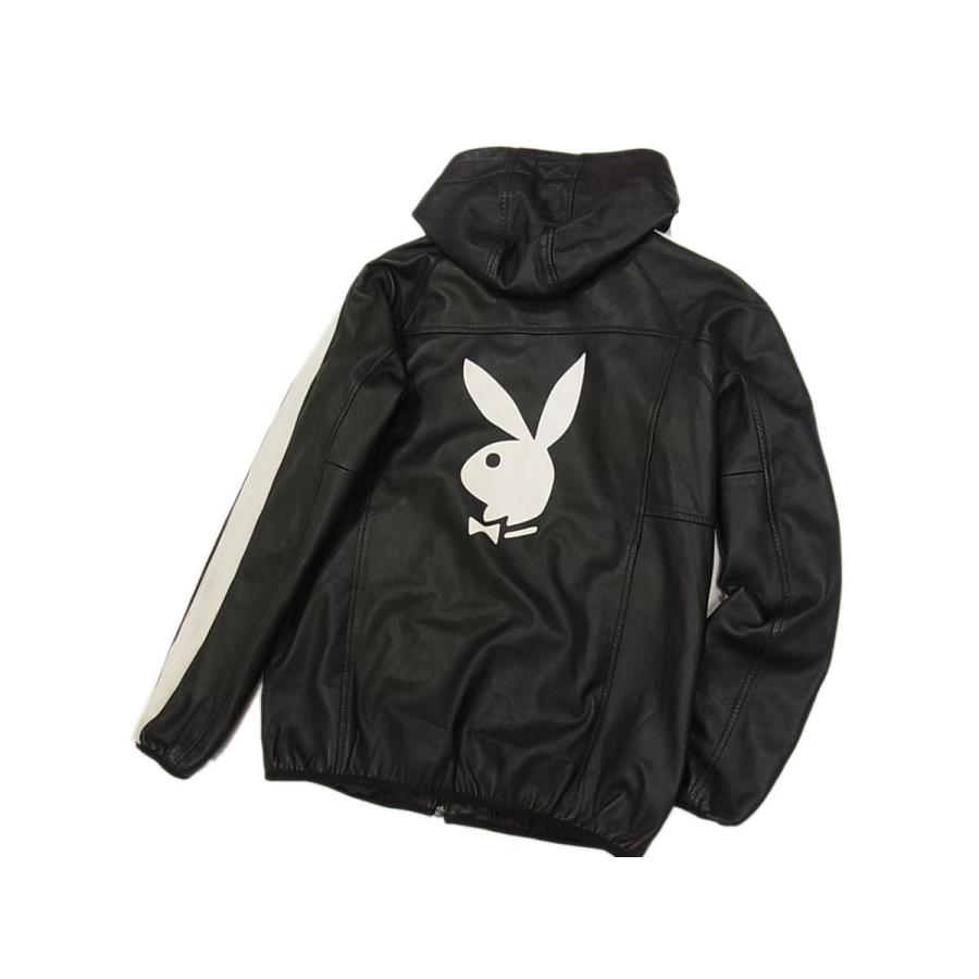 美品 完売品 定価86,900円◇Schott×PLAYBOY ラムレザー パーカー 