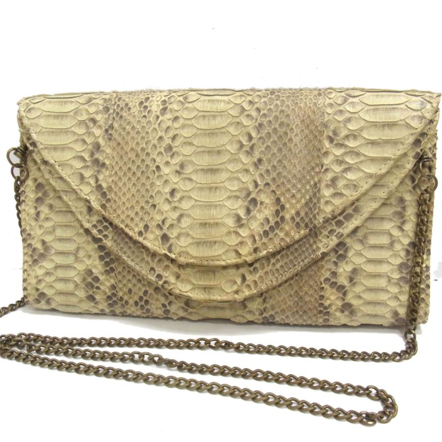 ☆COBRA コブラ ショルダーバッグ パイソンレザー チェーンショルダー  