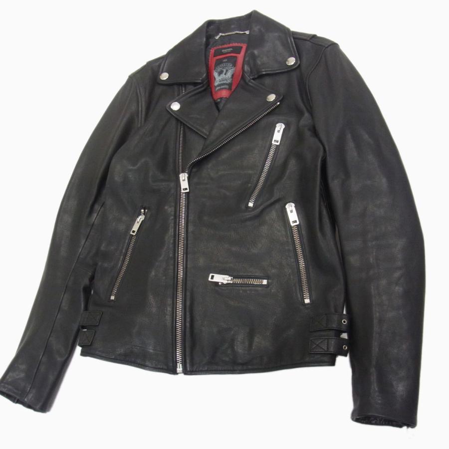 羊革 定価14万◇DIESEL TIME LESS ダブル ラム レザーライダース  