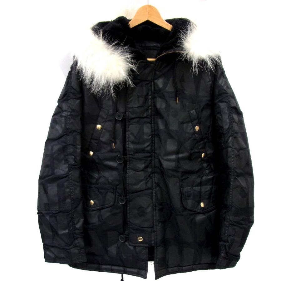 □JOYRICH N-3B フライトジャケット 総ロゴ柄 中綿入り ミリタリー  