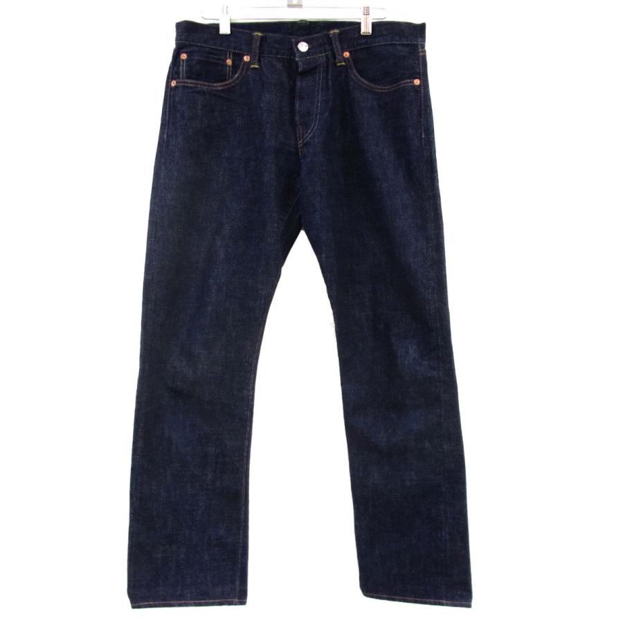 色濃い◇TCB jeans 赤耳 隠しリベット Vステッチ 革パッチ ジーンズ