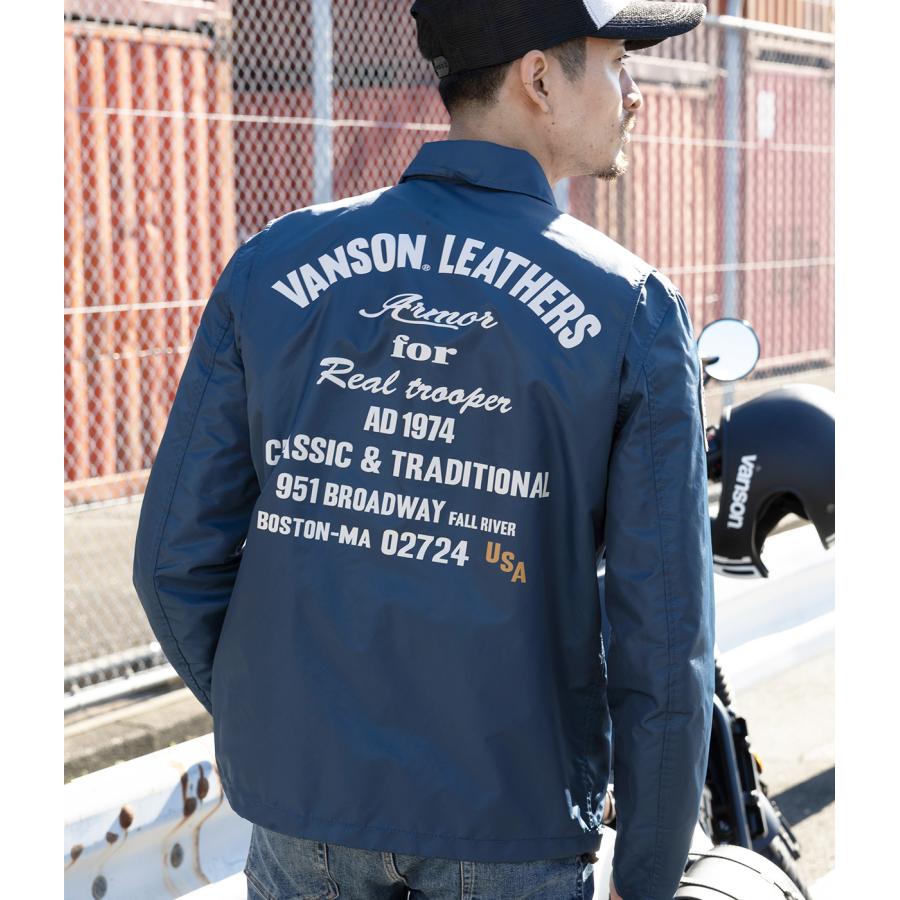 バイクジャケット バンソン vanson コーチジャケット アウター 春秋 