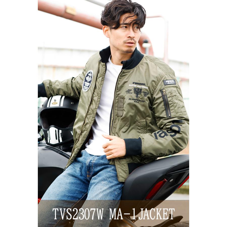 バイクジャケット ミリタリージャケット ma1メンズ バンソン vanson 