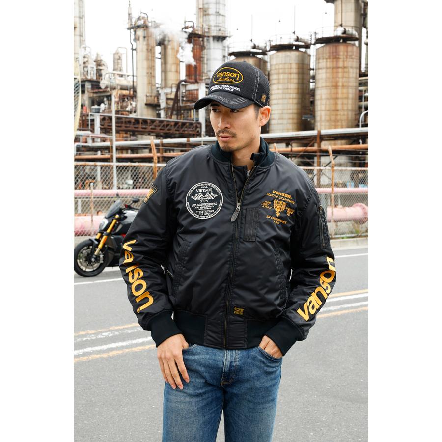バイクジャケット ミリタリージャケット ma1メンズ バンソン vanson 