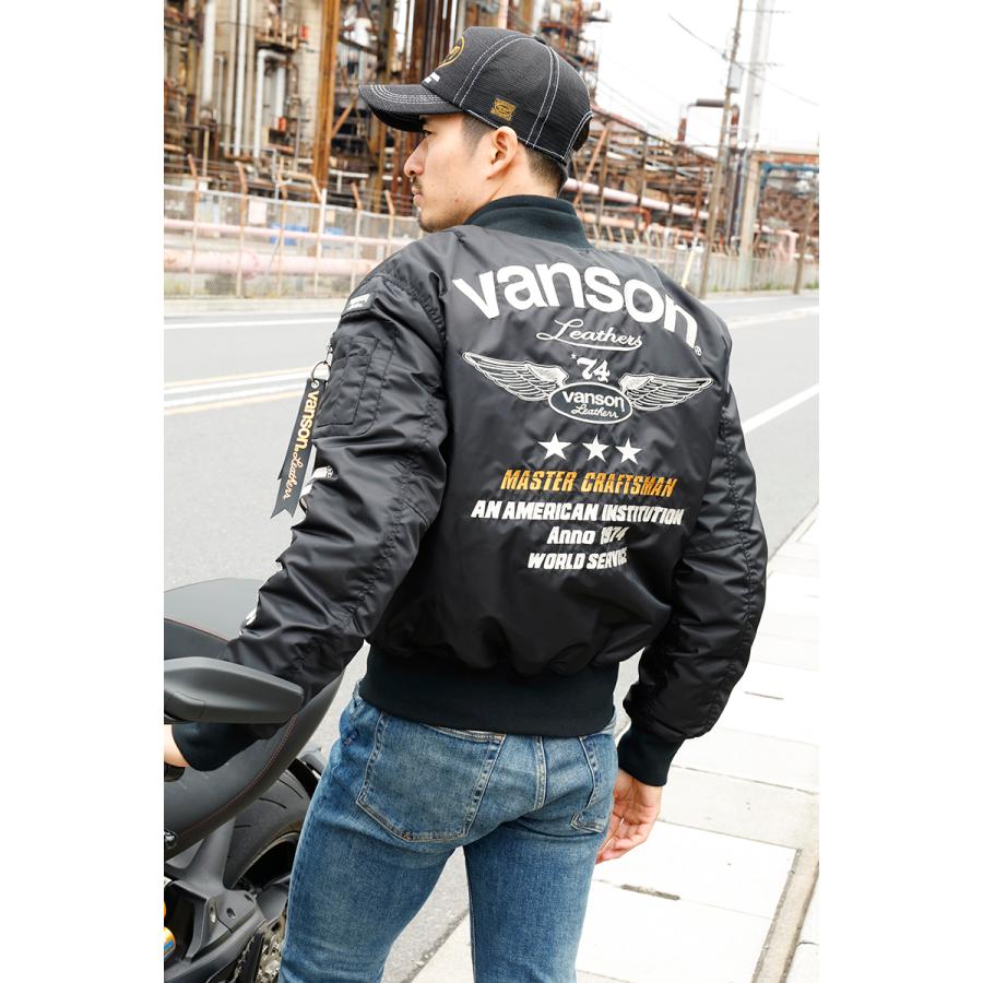 バイクジャケット ミリタリージャケット ma1メンズ バンソン vanson 