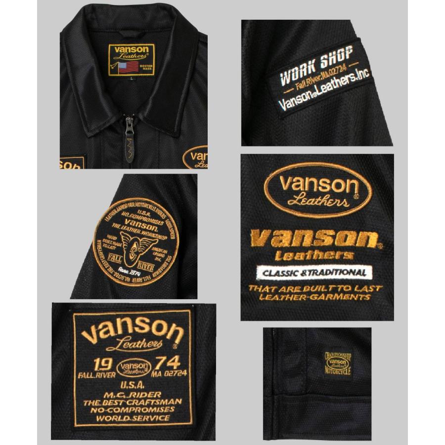 バイクジャケット バンソン vanson メッシュジャケット 夏用 フルメッシュ バイクウエア TVS2401S ザ・バガージャケット｜bluebluebayshore｜16