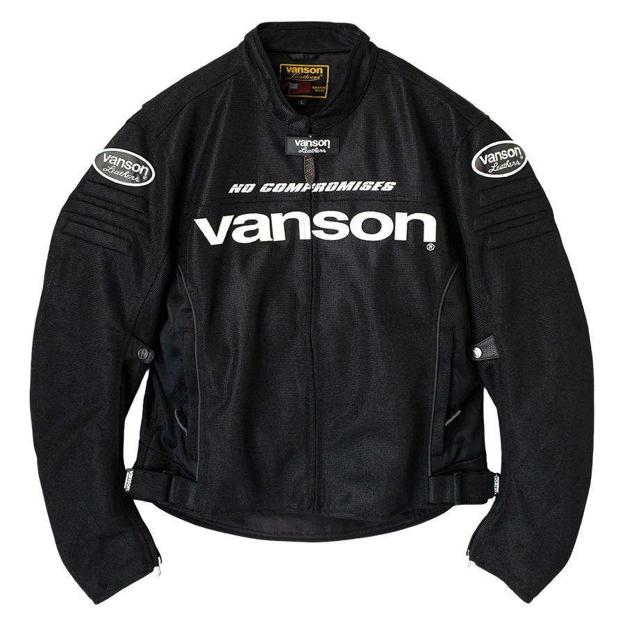 バイクジャケット バンソン vanson プロテクター装備 フルメッシュ 春 