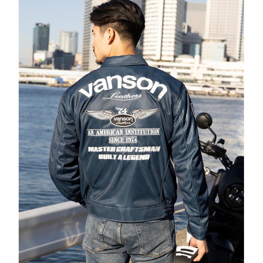 バイクジャケット バンソン vanson メッシュジャケット 夏用 フルメッシュ バイクウエア VS24103S メッシュスウィングトップジャケット｜bluebluebayshore｜11