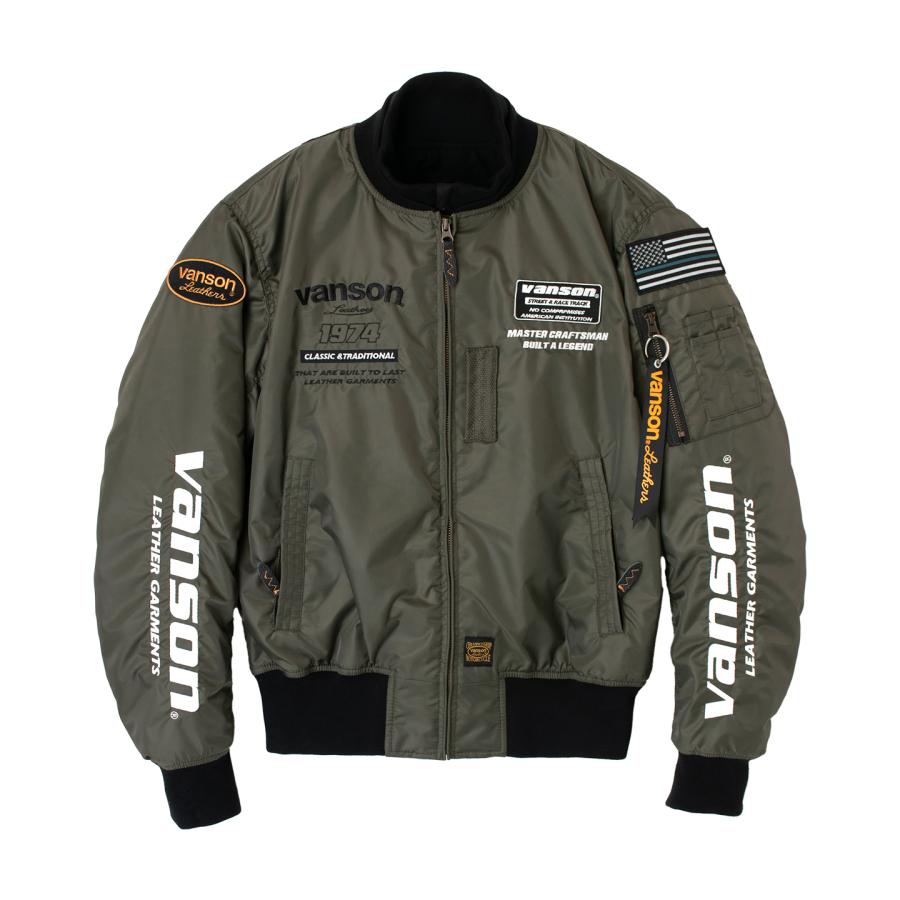 バイクジャケット ミリタリージャケット ma1メンズ バンソン vanson 