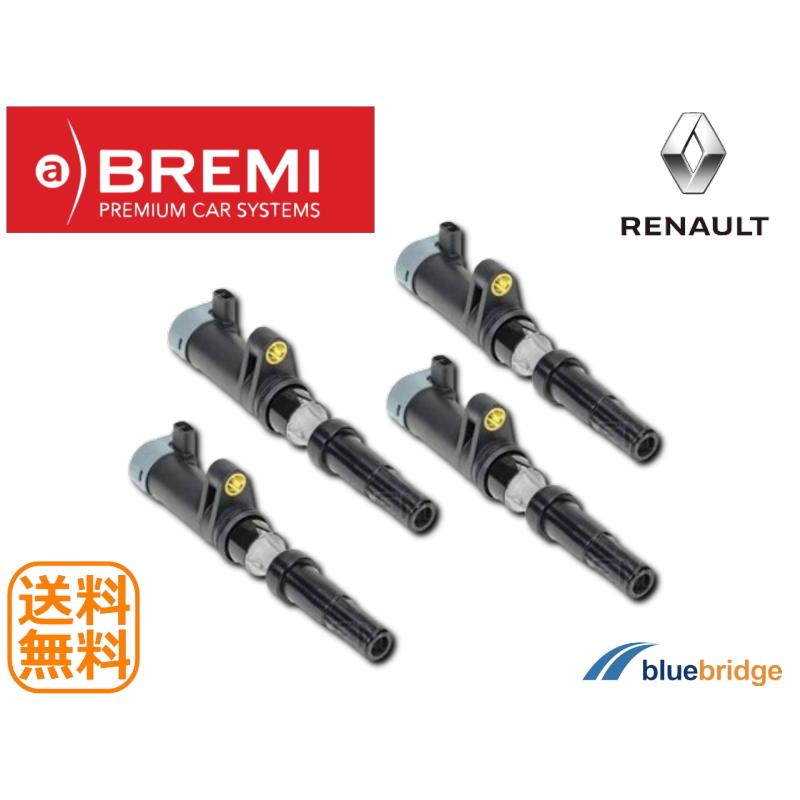 BREMI ルノー　イグニッションコイル　4本セット 4本SET BREMI 新品 ルノー ルーテシア 1.4L BK4J 1.6L BK4M RK4M RK4MC