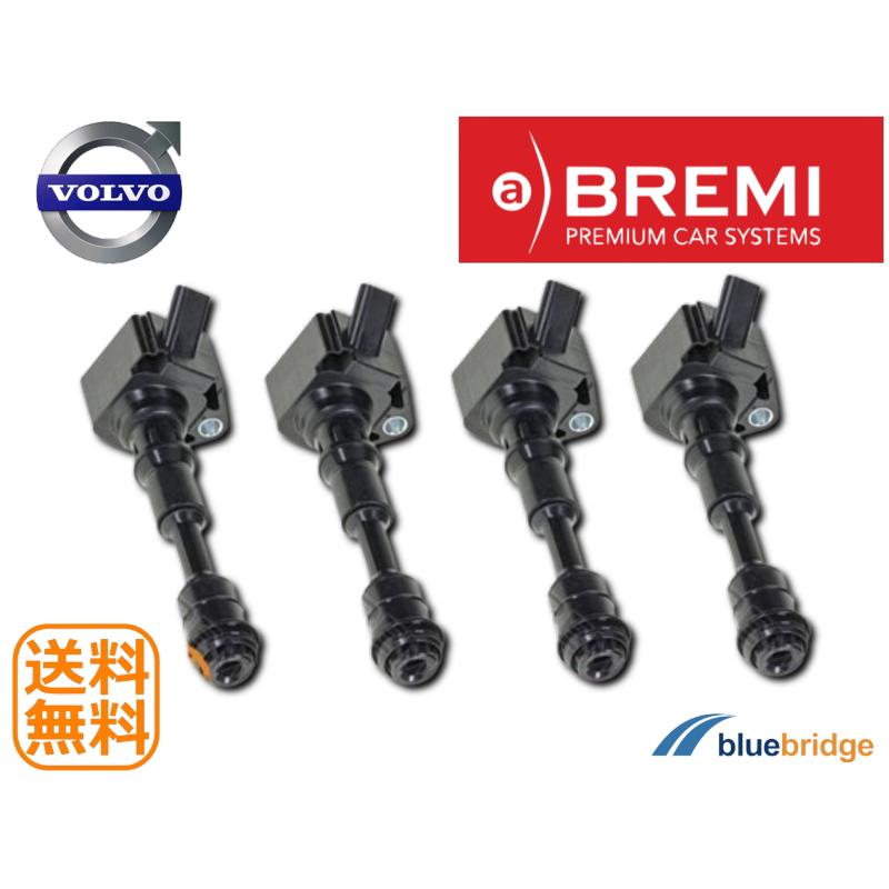 NGK プラグ＆イグニッションコイル 4本セット（ボルボv60 FB用） 4本セット 新品 BREMI ボルボ V60 S60 FB420 ZB420 XC60 DB420 UB420
