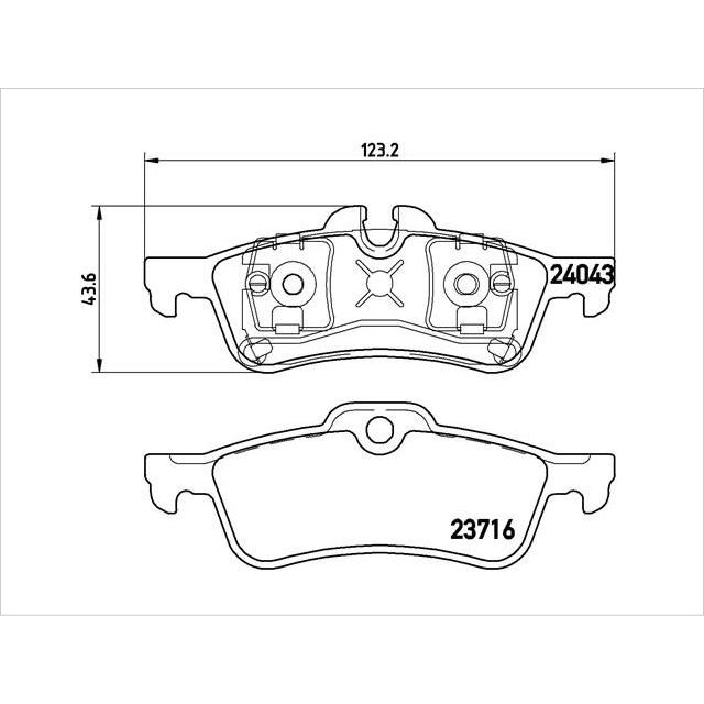 BREMBO 低ダスト 新品 BMW MINI リアブレーキパッド R53 CooperS