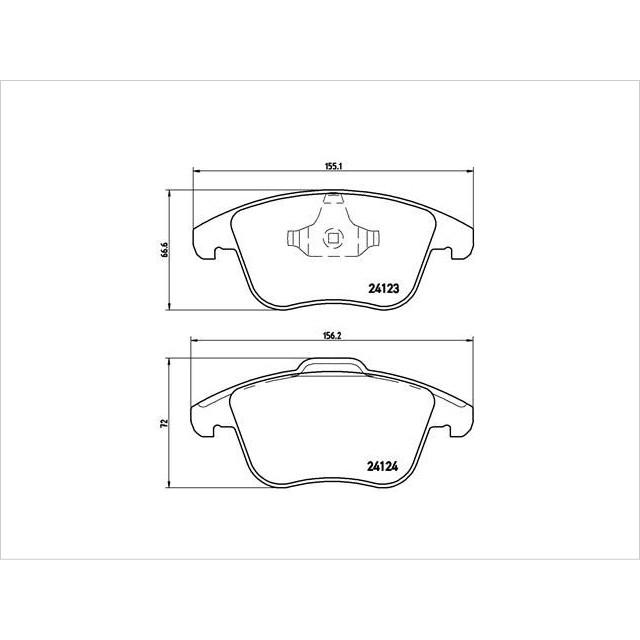 P44020N：ランドローバー フロントブレーキパッド BREMBO 新品 レンジローバーイヴォーク LV2A LR027309 LR027309