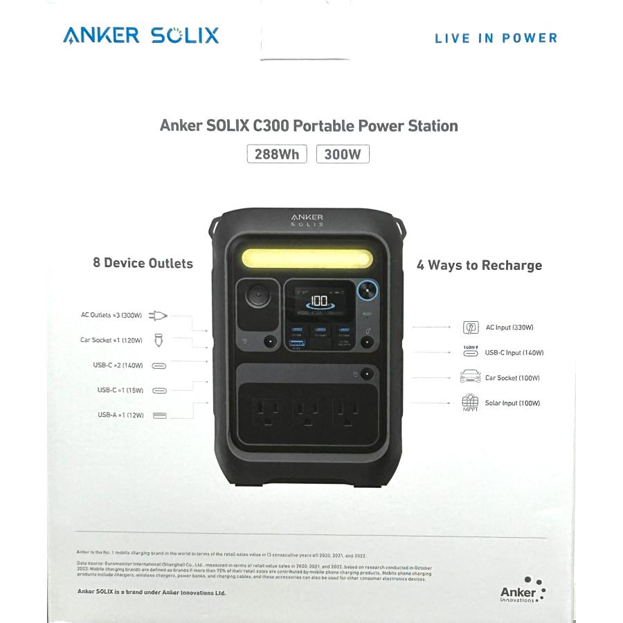 Anker（アンカー） ポータブル電源 Solix C300 Portable Power Station 