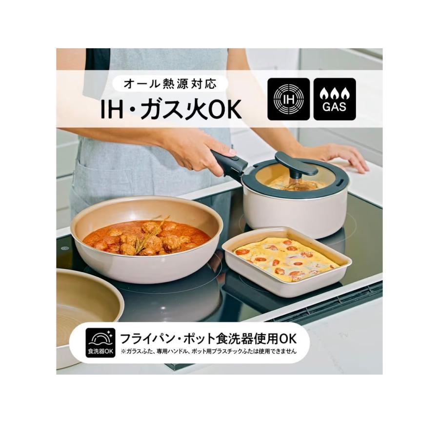 evercook エバークック 8点セット フィット フライパンセット IH対応