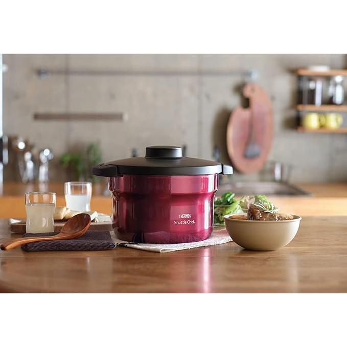 シャトルシェフ サーモス 真空保温調理器 4.3L (4~6人用) レッド 調理