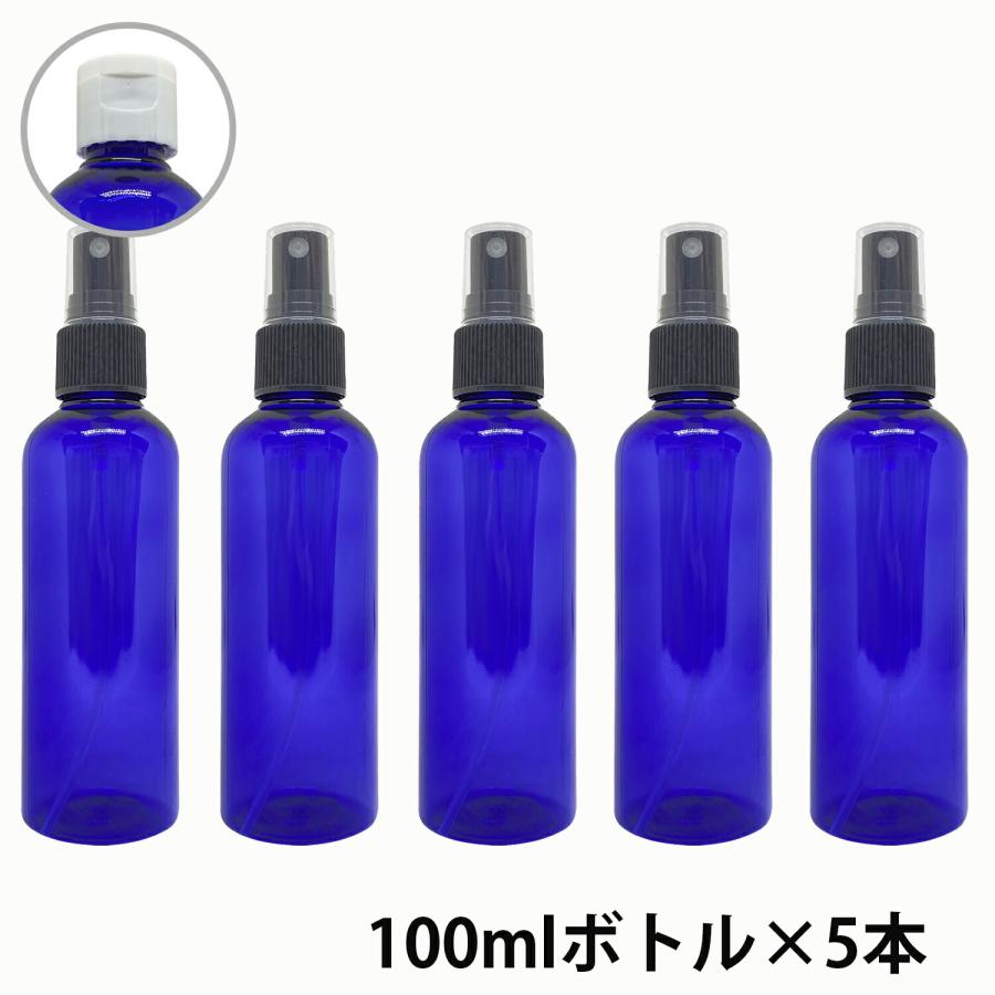 アンドエスエイチ カラー スプレーボトル 空ボトル 100ml ブルー色 5本