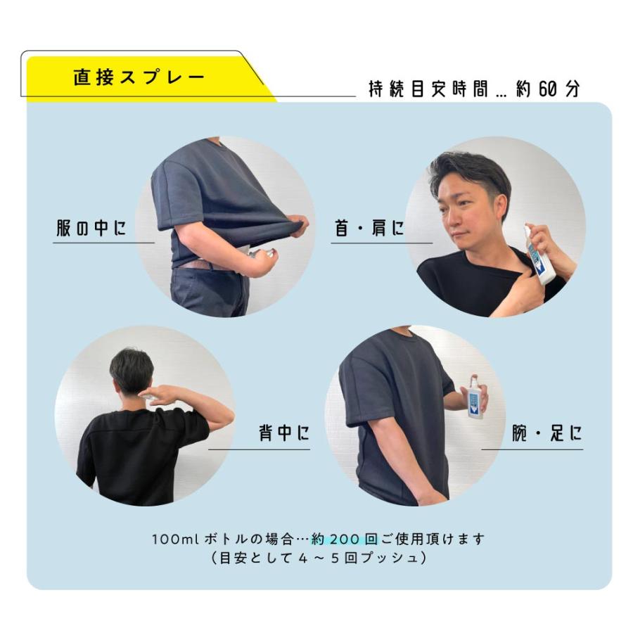 冷却スプレー 大容量 GORIGORI ミント クール アイススプレー 350ml (本体100ml + 詰め替え250ml) セット ゴリゴリミント ごりごりミント +lt3+｜bluechips｜07