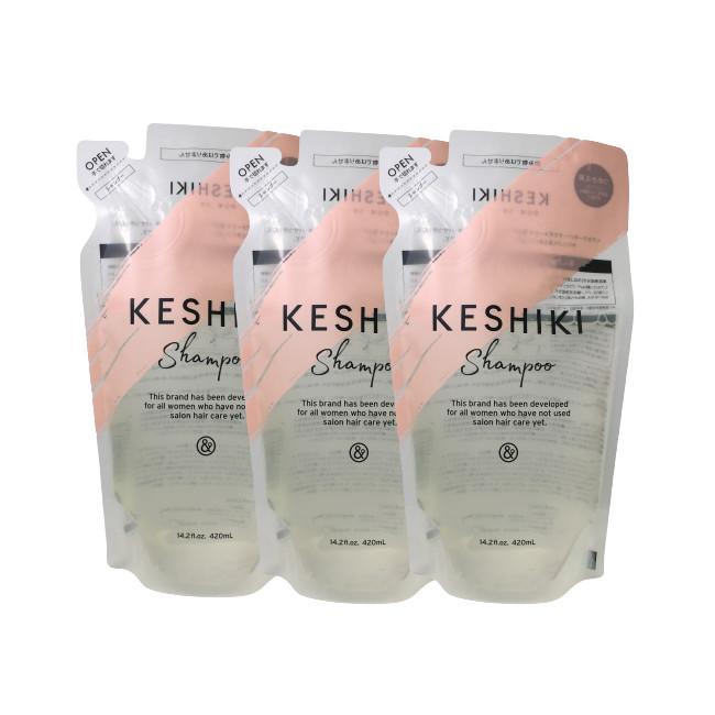 KESHIKI シャンプー つめかえ用 420ml ケシキ シャンプー つめかえ用 420ml × 3個セット アンドナイン