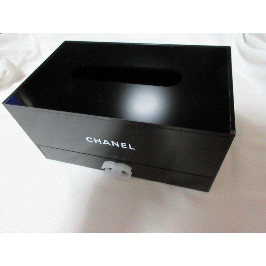 シャネル CHANEL ティッシュケースBOX ブラック 未使用品（ノベルティ