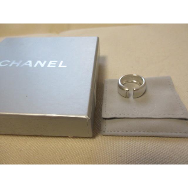 シャネル CHANEL シルバー 925 ロゴリング #13.5 箱付き（中古