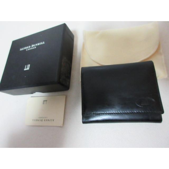 ダンヒル Dunhill 本革 コインケース ブラック 箱 袋付き（中古）