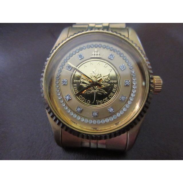 ELGIN エルジン メイプルリーフ金貨 36mm 腕時計 Quartz(中古 ELGIN エルジン メイプルリーフ金貨 36mm 腕時計 Quartz(中古