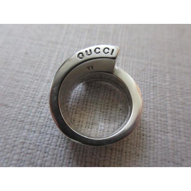 GUCCI グッチ シルバー #10 SV925 スパイラル リング (中古 GUCCI グッチ シルバー #10 SV925 スパイラル リング (中古