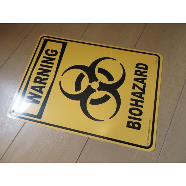 WARNING Biohazard プレート Hollywood Sign Co California （新品・未使用）｜bluecider-store｜02