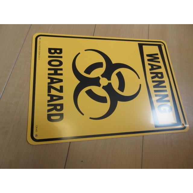 WARNING Biohazard プレート Hollywood Sign Co California （新品・未使用）｜bluecider-store｜03