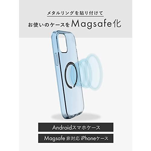 BLUECRAFT メタルリング 3枚入 MagSafe非対応ケースをMagSafe化 スマホケース用磁力強化 メタルプレート (ブラック)｜bluecraft｜02