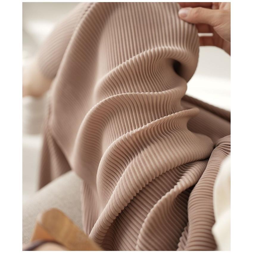 プリーツパンツ レディース セルフカット ワイドパンツ ボトムス