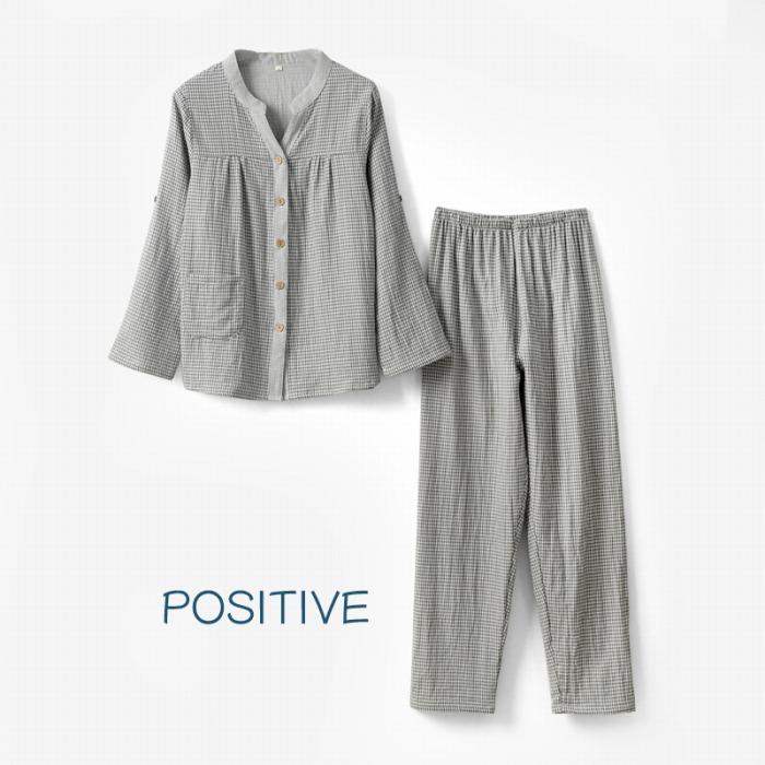 スイモク ルームウェア レディース セットアップ 綿100％ 前開き 部屋