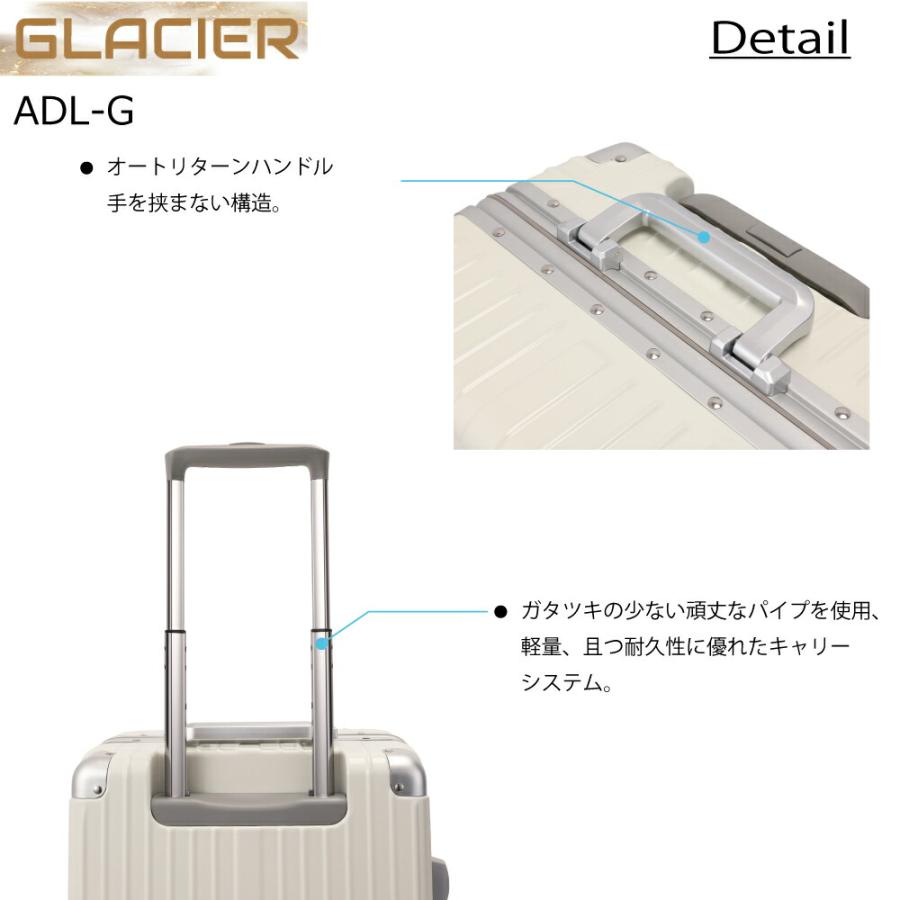 Glacier キャリーケース スーツケース 静音キャスター TSAダイヤル式
