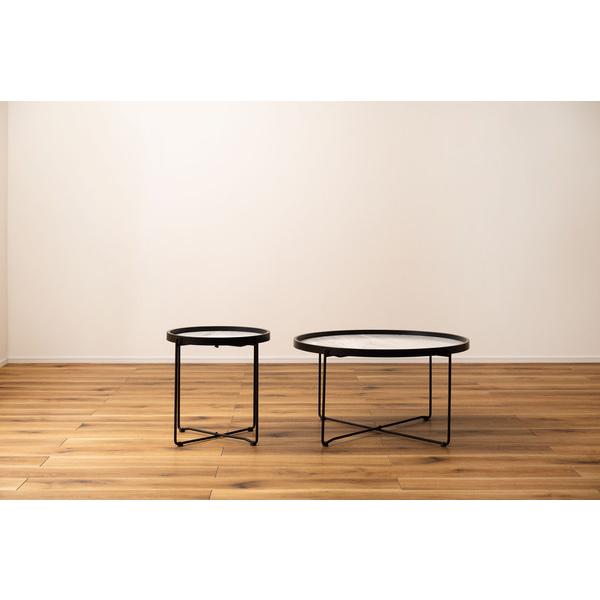 ラウンドトレーテーブル　CIR-502ST 東谷 ラウンドトレーテーブルL ホワイト W73×D73×H38 組立式 CIR-502ST