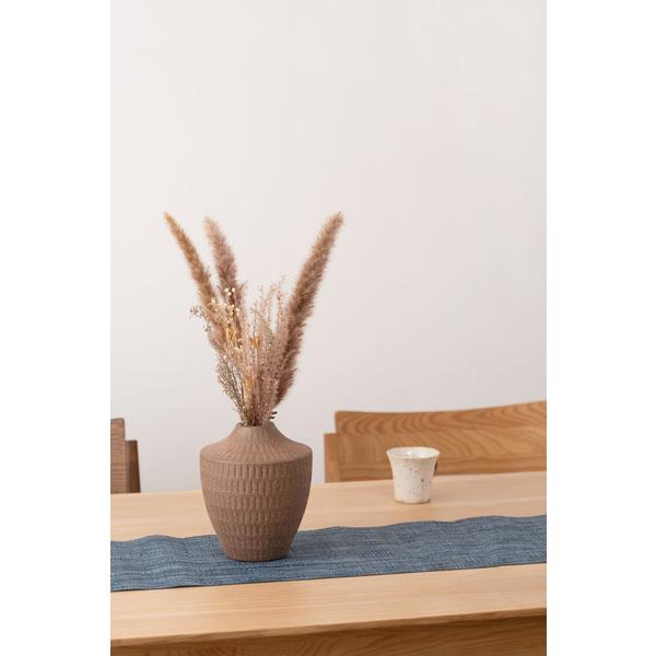 東谷 花瓶ブラウン φ15×H18.5 陶器 完成品 内側に濡れ防止コーティング