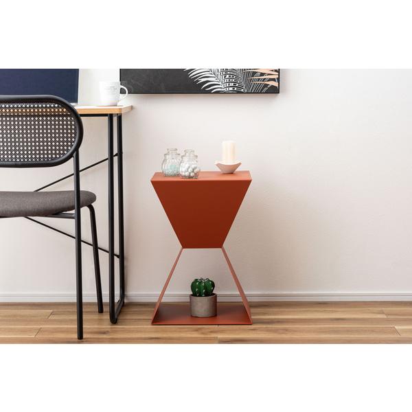 東谷 サイドテーブル オレンジ W35×D35×H50.5 完成品 DM-102OR