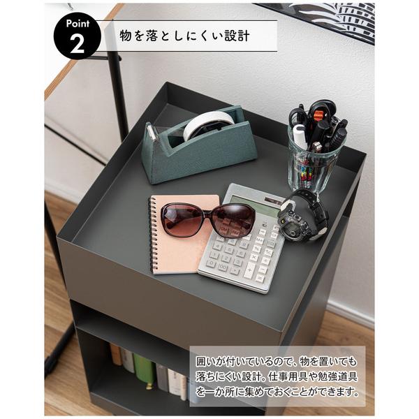 東谷 サイドテーブルワゴン ペールグリーン W35×D35×H62.5 組立式 DM