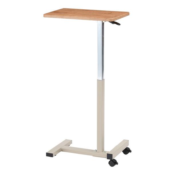 東谷 昇降サイドテーブル ナチュラル W48×D30×H60-95 組立式 END-404NA