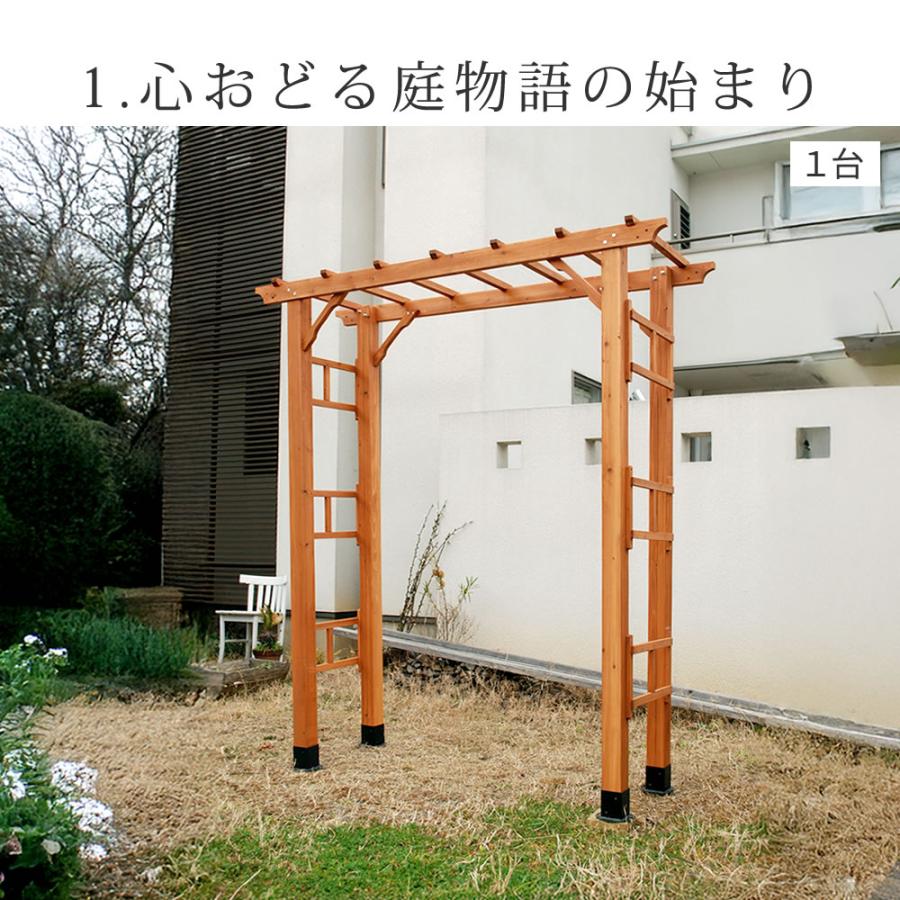 天然木製アーチ 190 3台 「Flex Pergola」（フレックス パーゴラ） FLPG-R1900-3P_3
