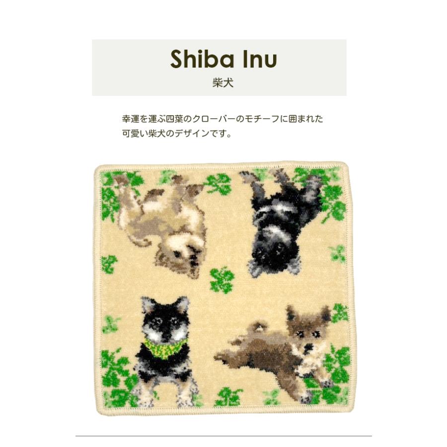 新柄追加 シェニール織 タオルハンカチ 日本製 綿100％ 犬 愛犬 わん