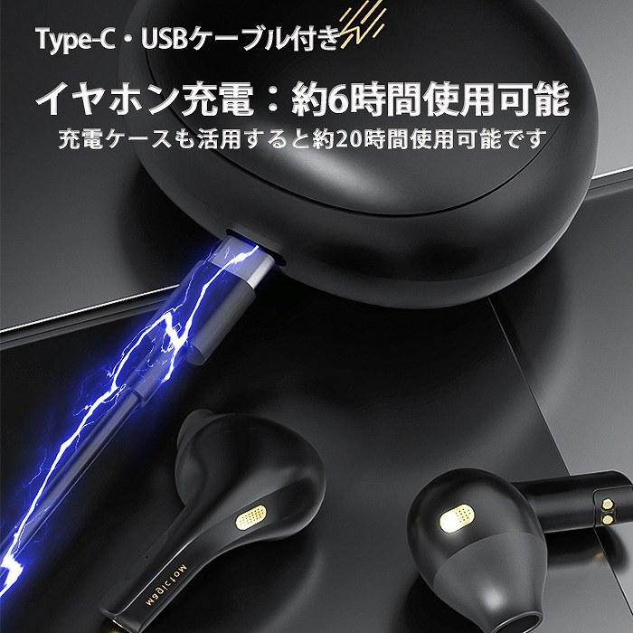 ワイヤレス ヘッドセット イヤホン Bluetooth5.2 イヤー 生活防水 IP52