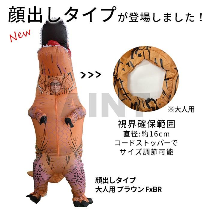 恐竜コスプレ ハロウィン 恐竜着ぐるみ 顔出し ティラノサウルス レース 怪獣 イベント コスプレ コスチューム空気充填 膨張式 パーティー クリスマス G176 | ブランド登録なし | 21