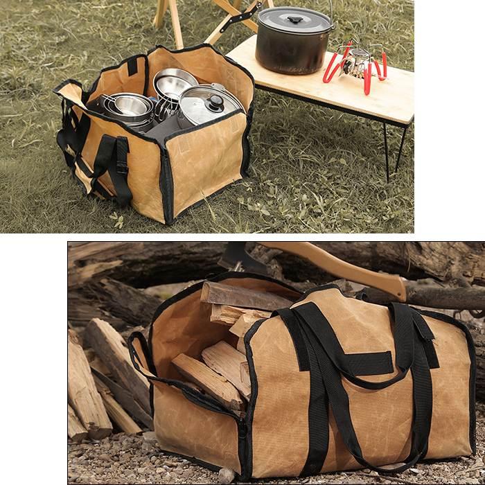 動画 薪トートバッグ ログキャリー 薪ケース 薪ログキャリア 暖炉