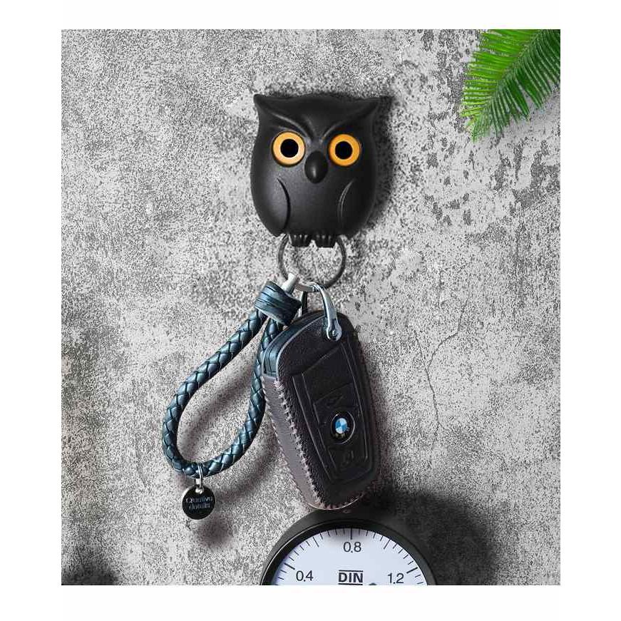 目が動く 磁石付きフクロウキーフック 鍵掛け カギ キーホルダー